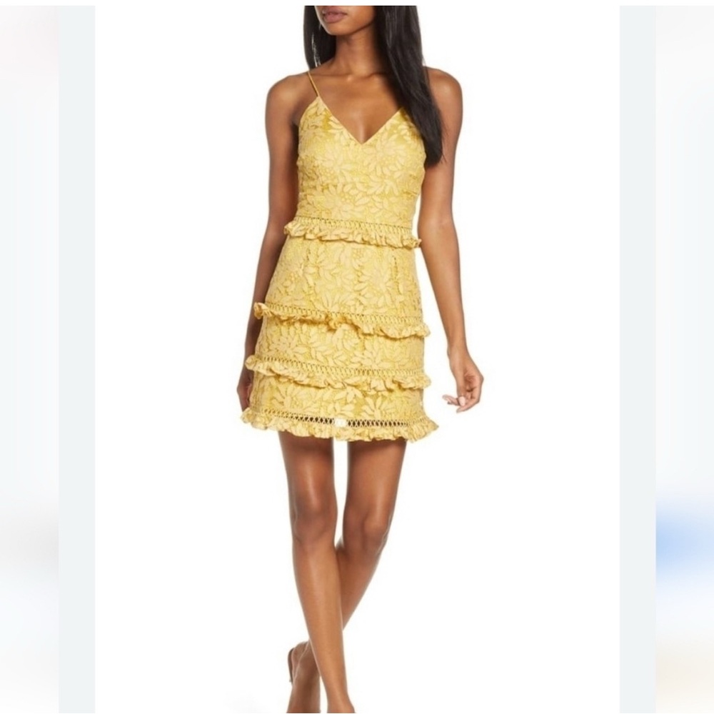 KEEPSAKE the Label Gold Imagine Mini Dress